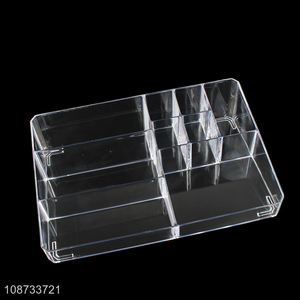 China factory clear plastic makeup cosmetic display stand storage box for sale