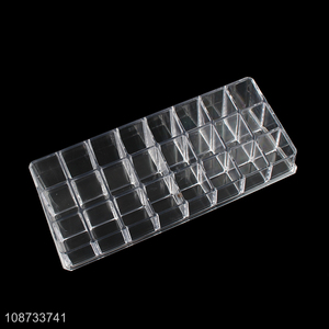 Factory supply clear plastic desktop cosmetic organizer lipstick storage box