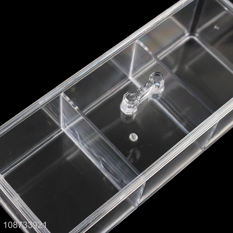 Low price desktop clear makeup cosmetic storage box display stand for sale