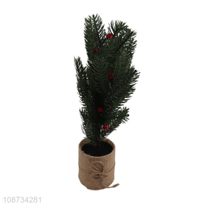 Wholesale mini Christmas tree with led light for Christmas tabletop decoration