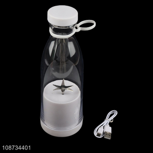 Hot selling 380ml 6-blade usb charging portable electric juicer bottle