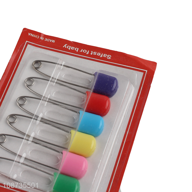 Popular product 6 pieces baby diaper pins with safe locking closures