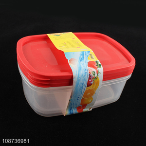 Good quality 3 pieces plastic refrigerator food containers food crispers