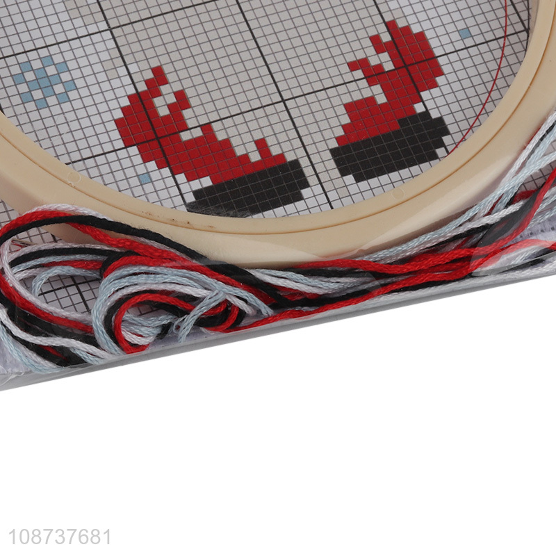 Hot selling santa claus pattern home textile crafts diy cross stitch kit