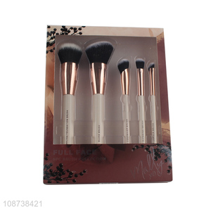 Private label 5pcs makeup brush set powder brush concealer brush