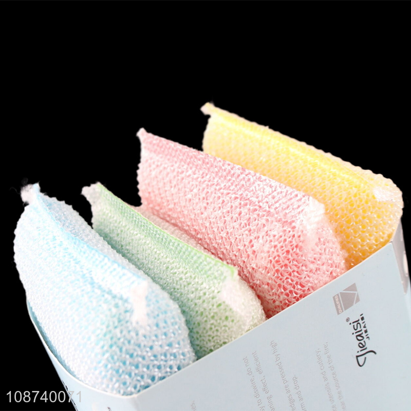 Latest products 4pcs kitchen cleaner washing dishes cleaning sponge set