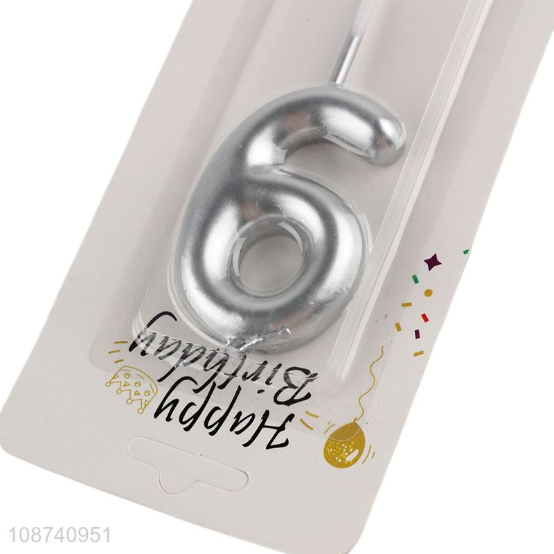 Good quality metallic number candle digital candle birthday candle