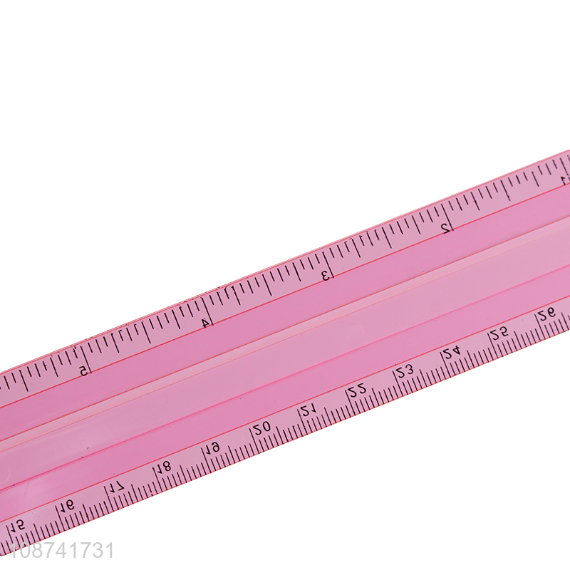 Hot products plastic students stationery straight ruler for drafting supplies