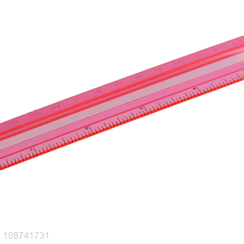 Hot products plastic students stationery straight ruler for drafting supplies