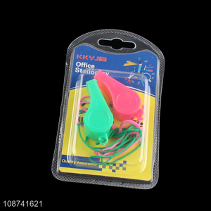 Low price plastic 2pcs outdoor sports racing whistle set for sale