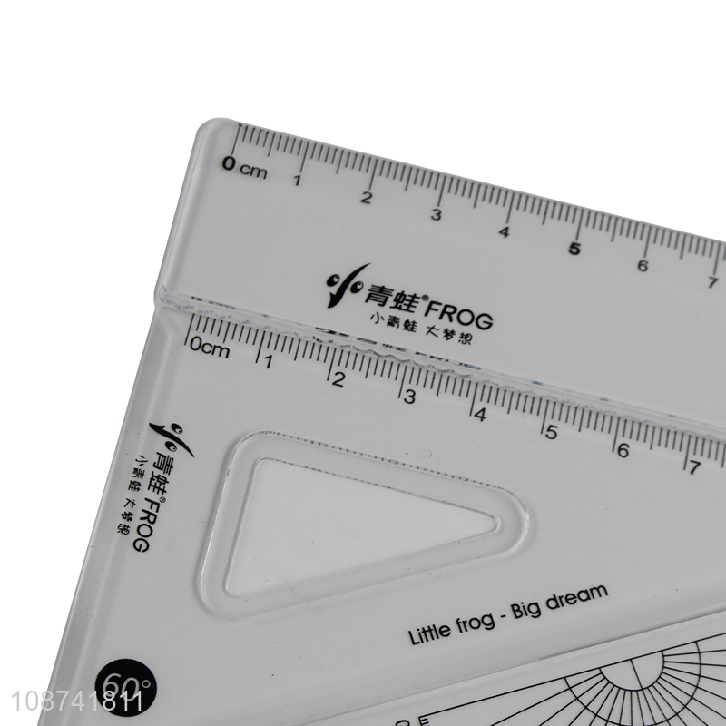 Yiwu market students math tool drafting supplies plastic ruler set