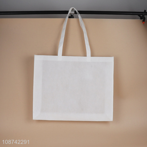 Latest design white reusable portable shopping bag tote bag for daily use