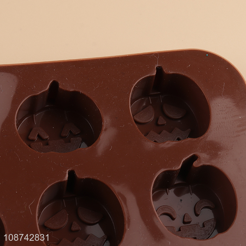 Latest products pumpkin silicone non-stick candy mould chocolate mold for sale