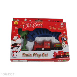 Top selling children railway rail car christmas train tracks toys wholesale