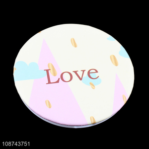 Hot selling round folding cosmetic mirror pocket mirror for girls