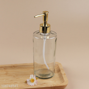 China products round clear liquid soap dispenser bottle for bathroom accessories