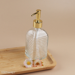 Factory supply transparent hand pressure pump liquid soap dispenser bottle