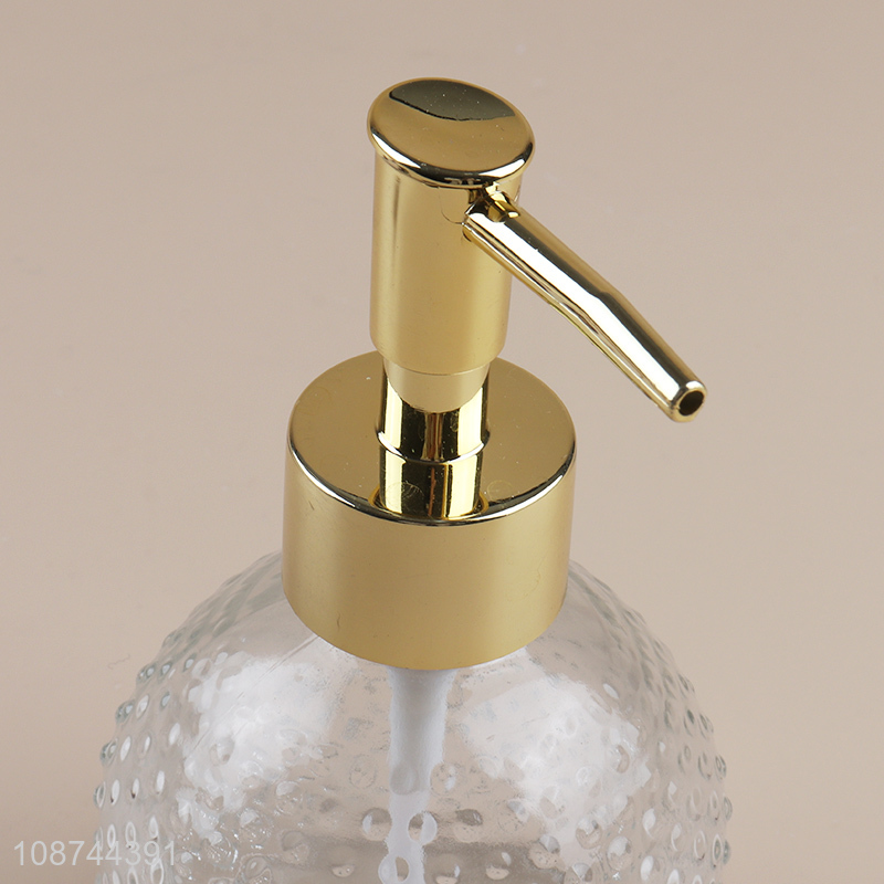Most popular clear glass pump hand pressure bottle liquid soap dispenser bottle