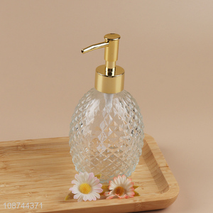 New arrival clear glass bathroom accessories liquid soap dispenser bottle for sale