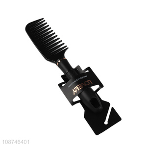 Good selling black wide tooth plastic hair comb for hairdressing tool