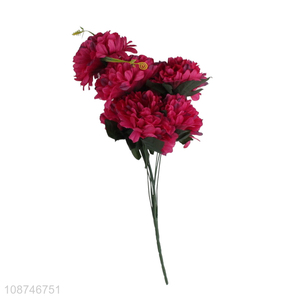 Wholesale 9 head artificial flower faux chrysanthemum for home decoration