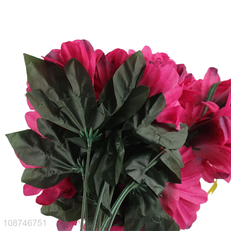 Wholesale 9 head artificial flower faux chrysanthemum for home decoration