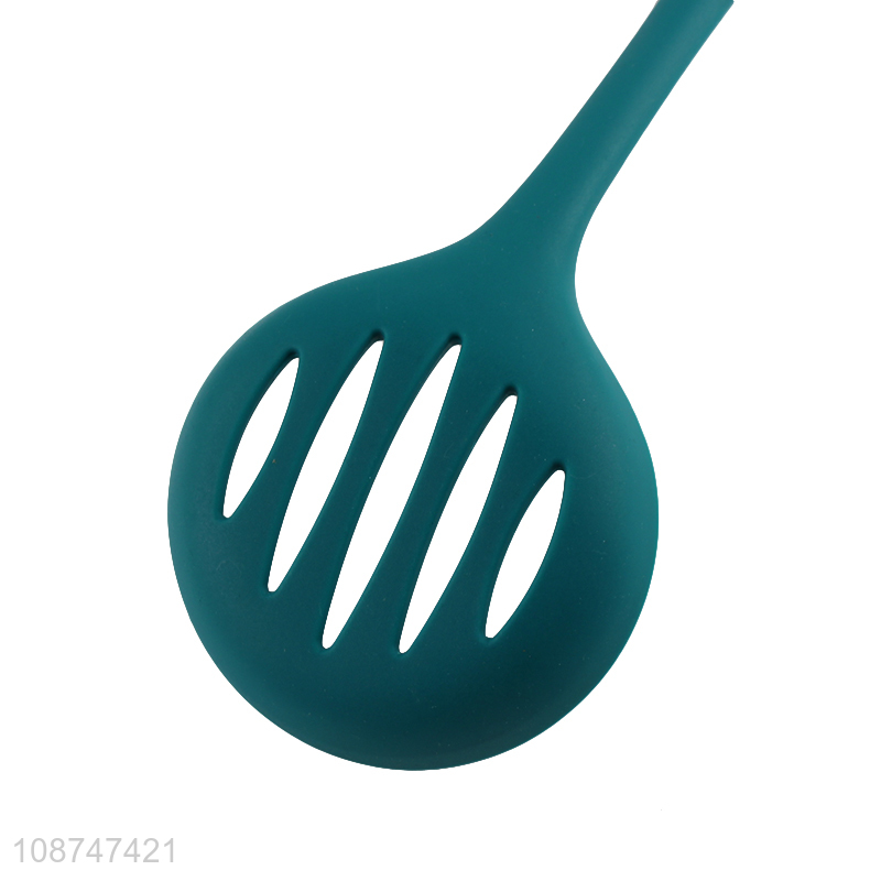 Best selling food grade silicone kitchen utensils slotted ladle wholesale
