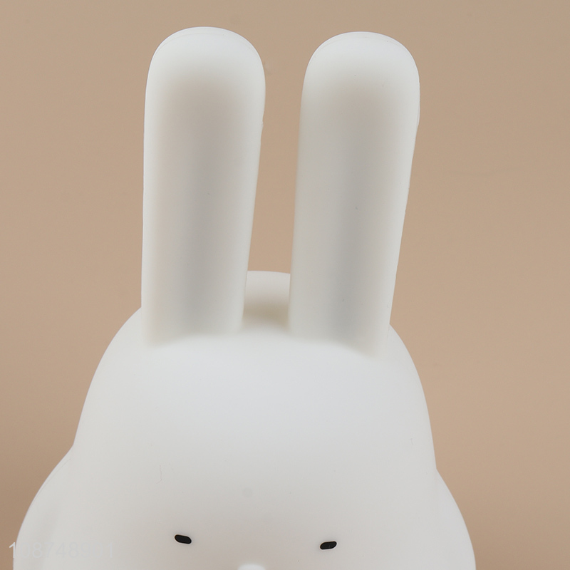 Wholesale bunny shape silicone night light rechargeable night lamp