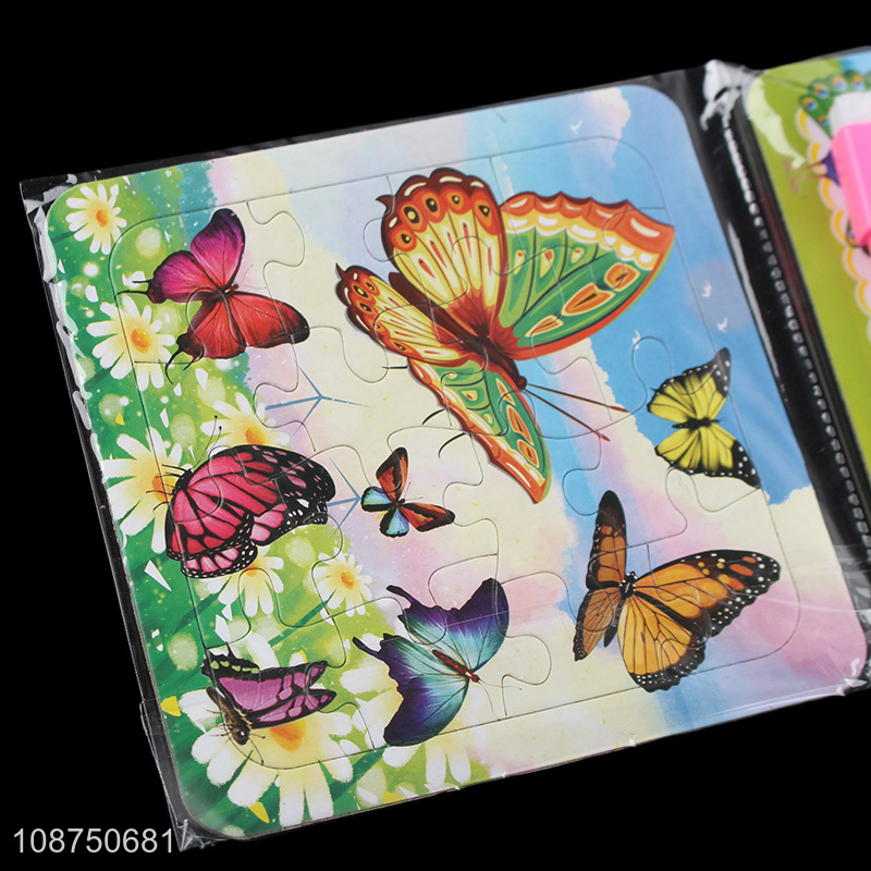 Bottom Price DIY Coloring Butterfly Jigsaw Puzzle And Drawing Board Set