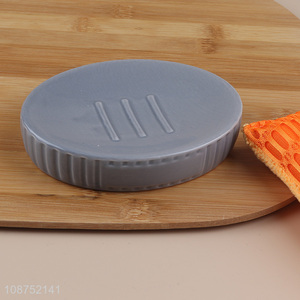Factory price ceramic bar soap holder porcelain soap dish for bathroom