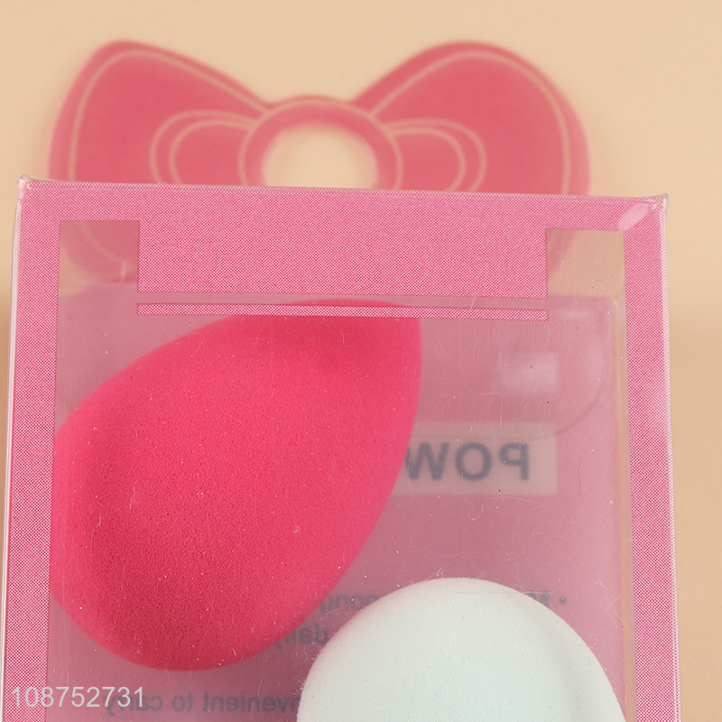 Latest products 3pcs multicolor soft beauty blender cosmetic makeup puff