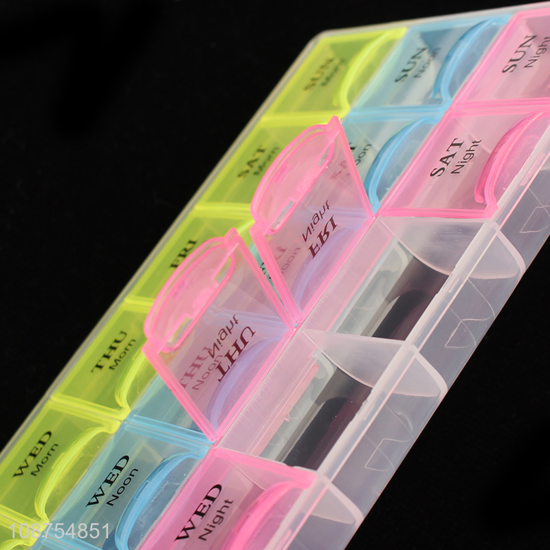 Wholesale 28 compartments pill case organizer medicine box planner