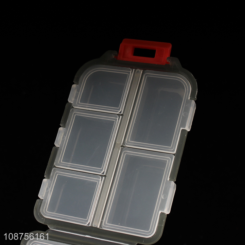 Wholesale 10 compartments pill case travel pill container medicine box