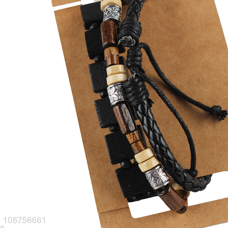 Most popular fashionable handmade woven unisex bracelet set