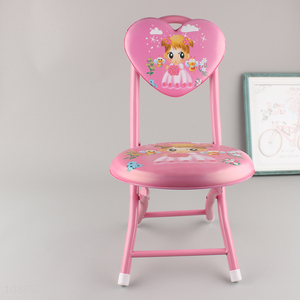 New arrival folding baby sitting chair pink princess chair