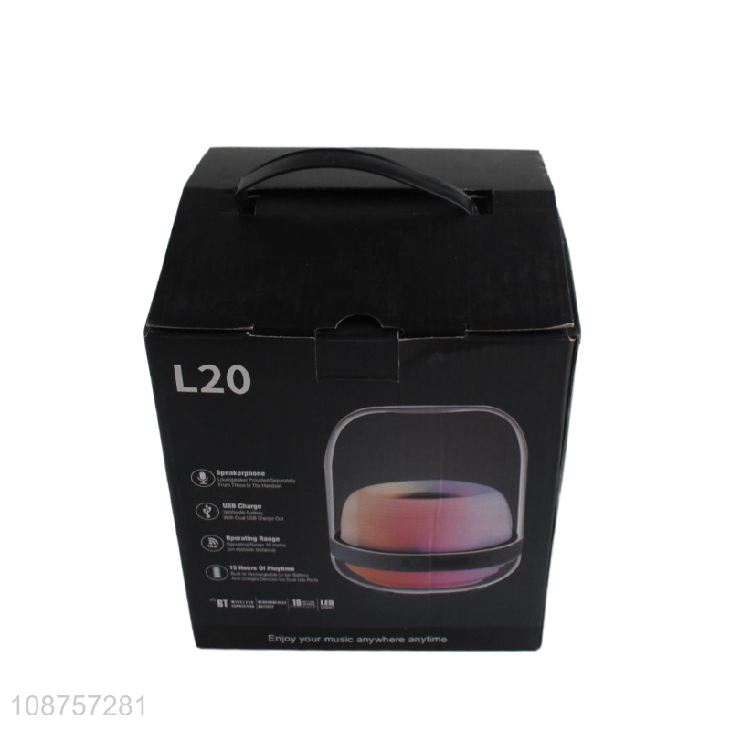 Online Wholesale Mini RGB LED Light Speaker UBS Charing Bluetooth Speaker