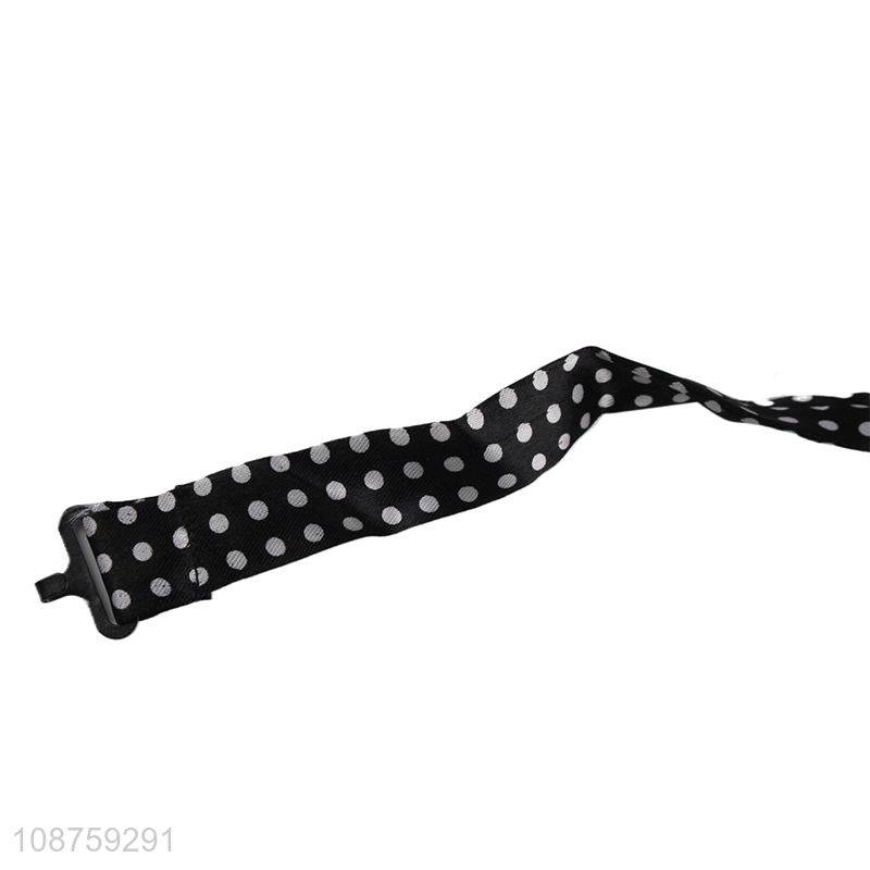 Factory price pre-tied bow tie handmade adjustable polka dot bowtie