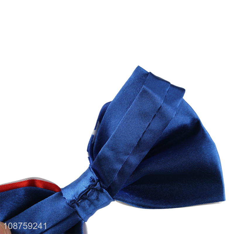 Online wholesale pre-tied bow tie adjustable bowties flag bow tie