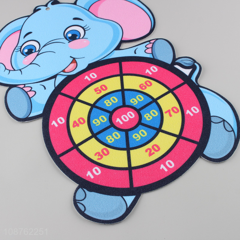 Good quality cartoon elephant dart board toss game with sticky balls