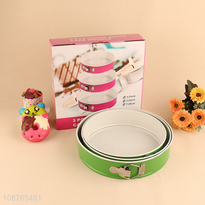 Best selling 3pcs round cake mould set for baking tool set
