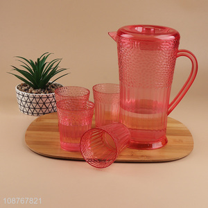 Hot selling plastic water cup and water jug set
