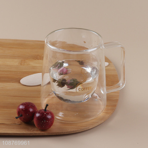 Top selling double-wall glass water cup
