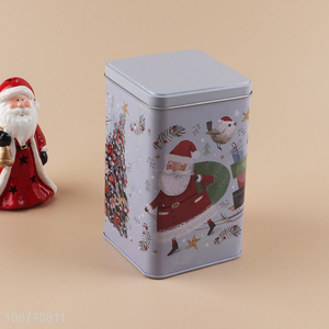 Low price christmas tinplate storage jar storage box