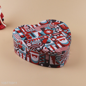 Yiwu market heart shape tinplate storage jar storage box