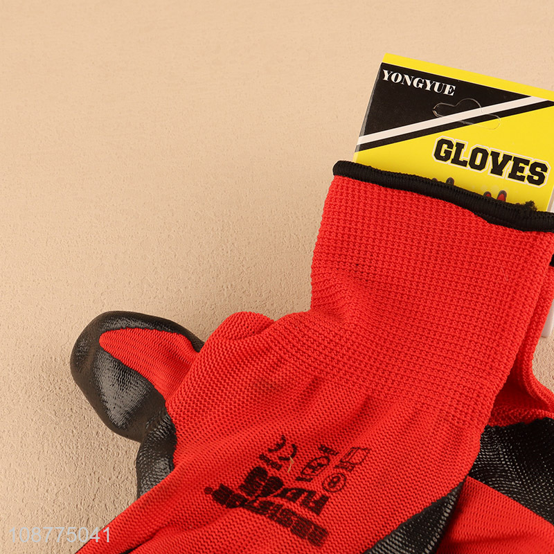 Good quality nitrile safety gloves work gloves