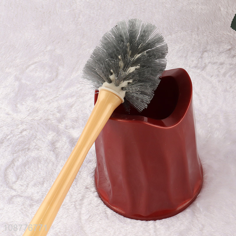 Good quality plastic toilet cleaning brush with holder