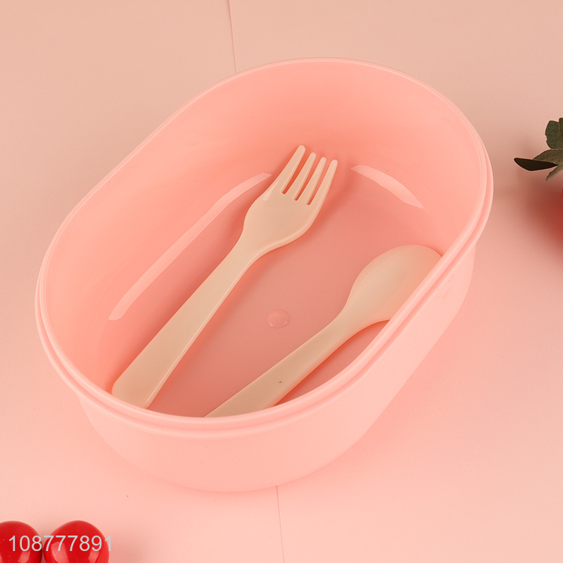 Wholesale 1000ml plastic lunch box with spoon & fork