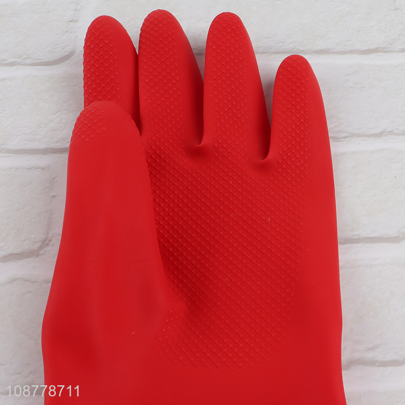 Latest products red household gloves cleaning gloves