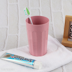 Good quality wheat straw bathroom cup toothbrush cup