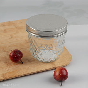 New product clear glass honey jam jars with lid